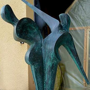 Rénovation patine bronze antique sur sculpture